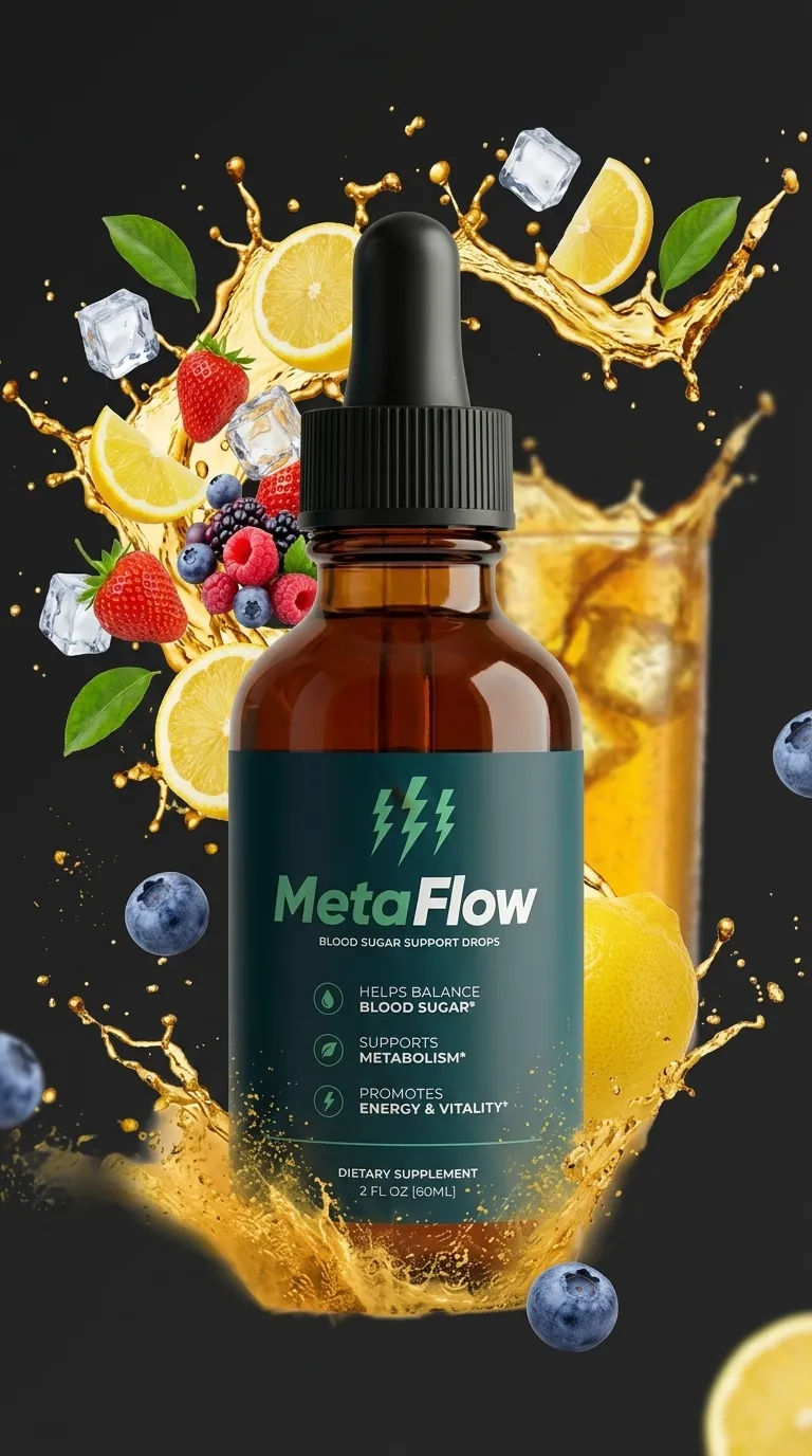 MetaFlow Blood Sugar Support Drops with natural fruit extracts - Best Metabolism Supplement USA