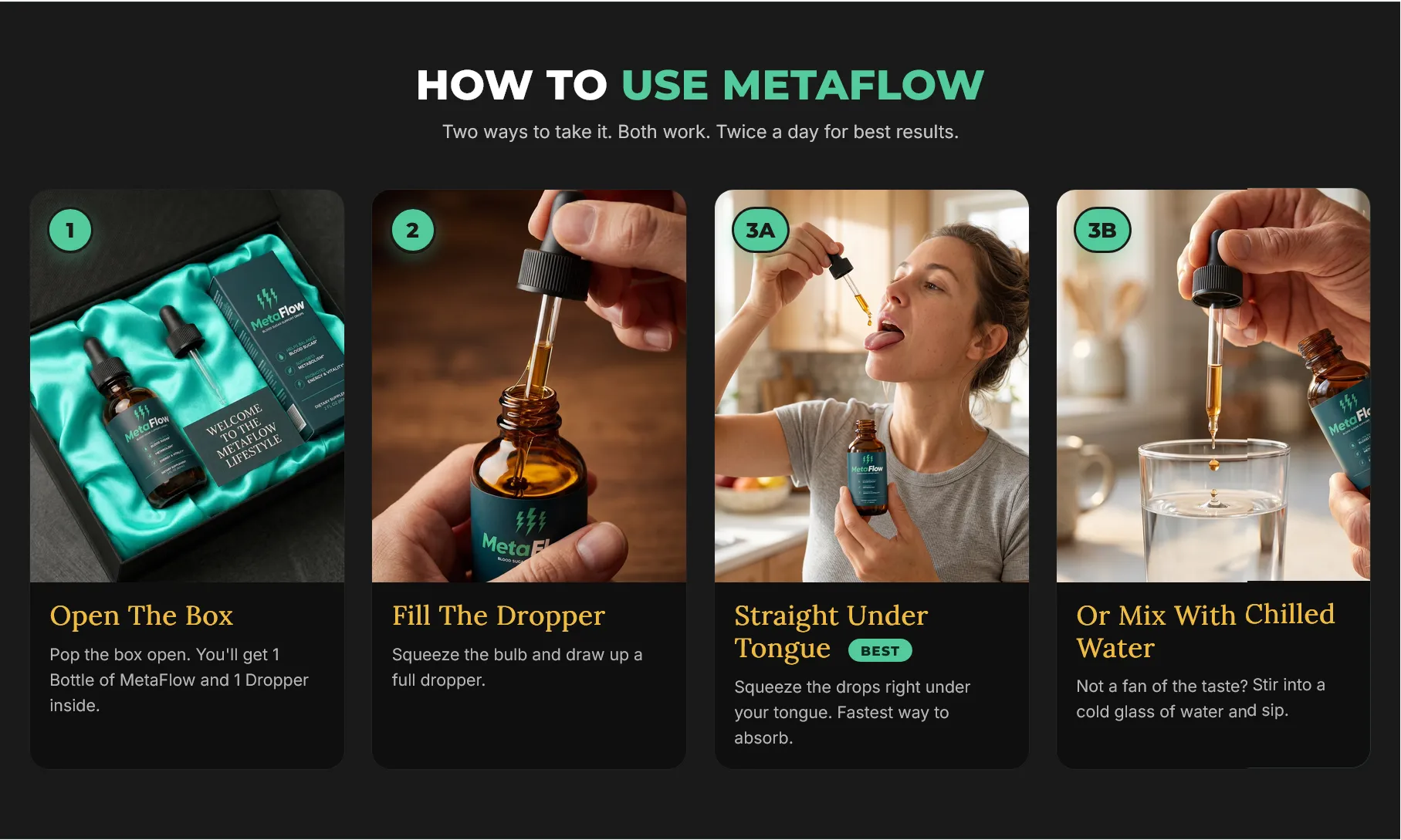 How to use MetaFlow drops - Step-by-step guide for blood sugar support - USA Health Guide
