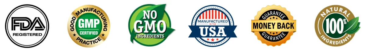 MetaFlow badges fda registered gmp certified non gmo made in usa money back guarantee natural ingredients